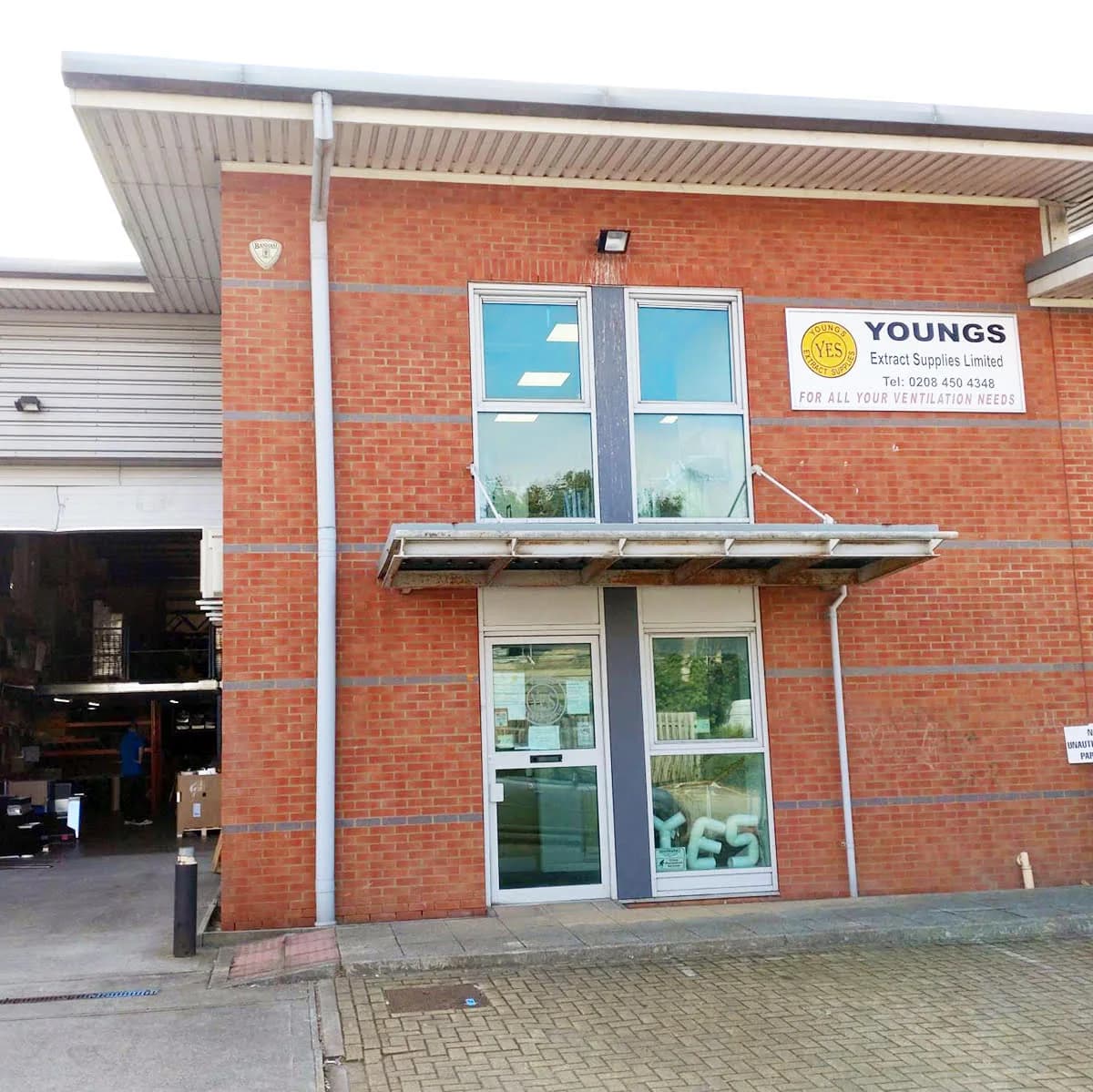 The Youngs Extract Supplies trade counter and stores in London
