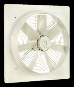 Plate mounted axial fan