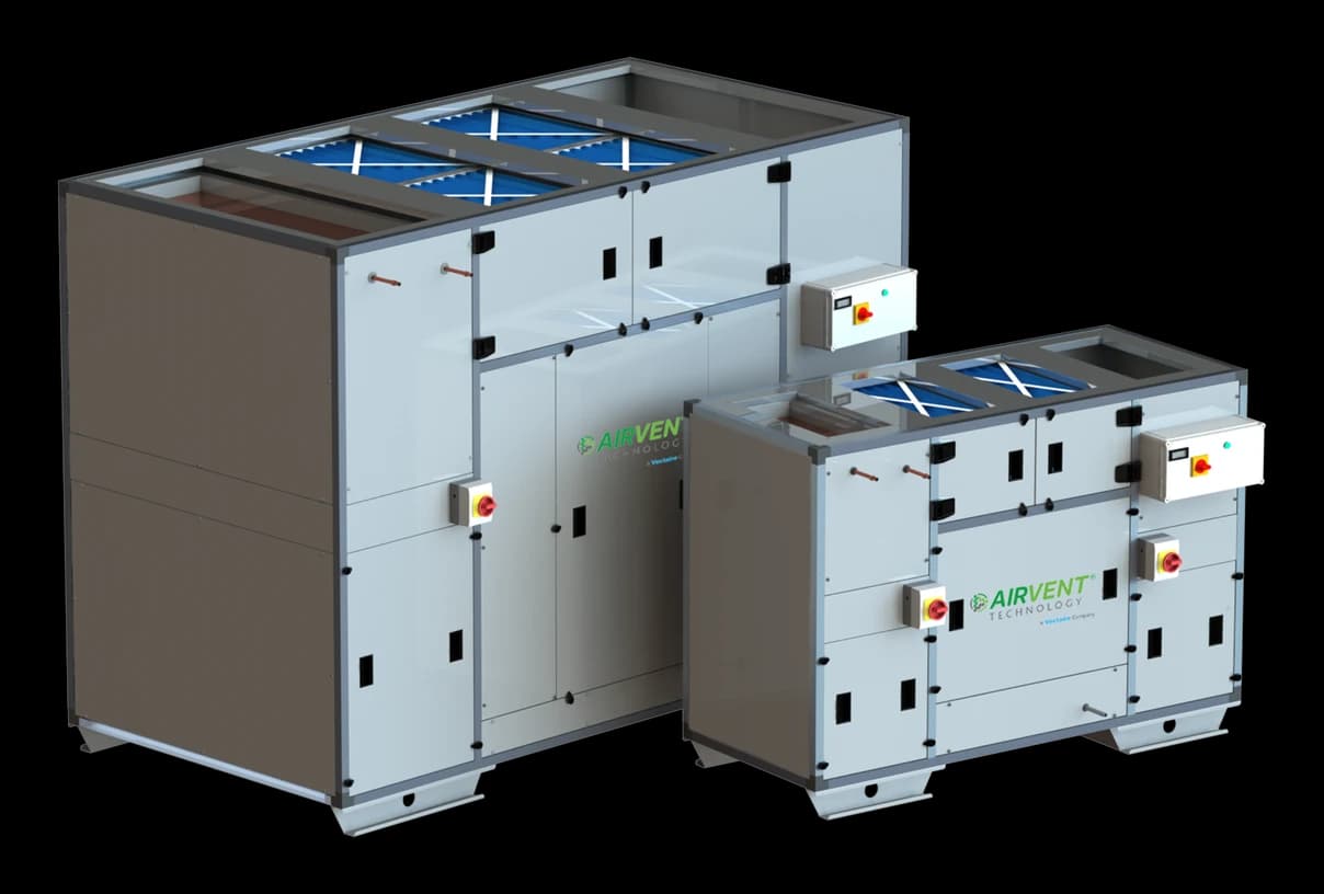 Stacked heat recovery units